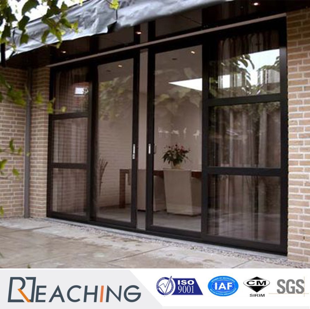 Free Design Aluminum Alloy Two Leaf Sliding Door Two Side Fixed