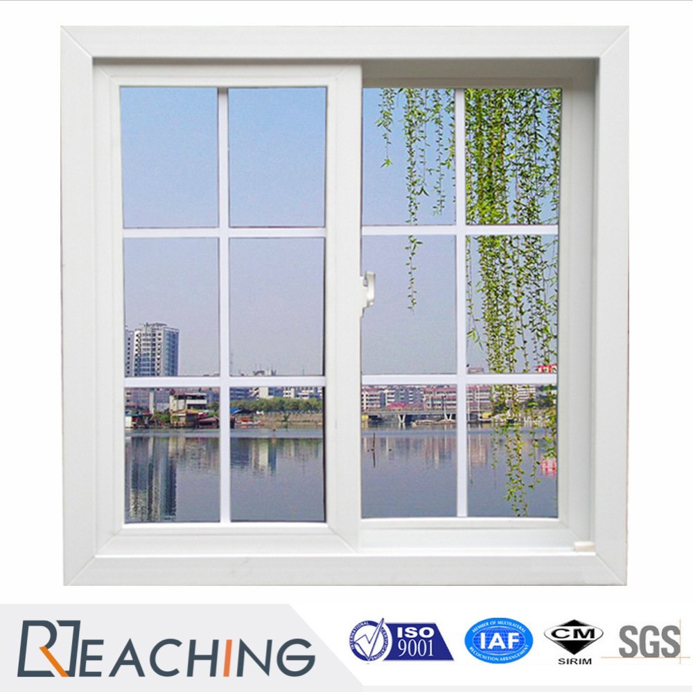 Vidrio de calidad superior chino Windows de desplazamiento del claro del perfil del PVC
